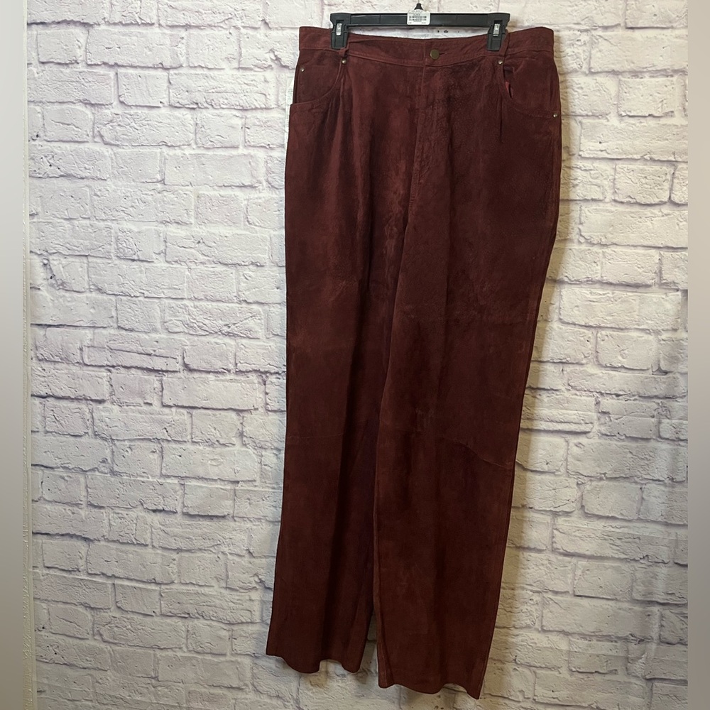 0841. Vintage Hunt Club Leather Pants - Picture 1 of 2